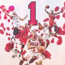 La Rose de Chicago s'épanouit à jamais : le maillot numéro 1 de Derrick Rose trône désormais au Union Center.